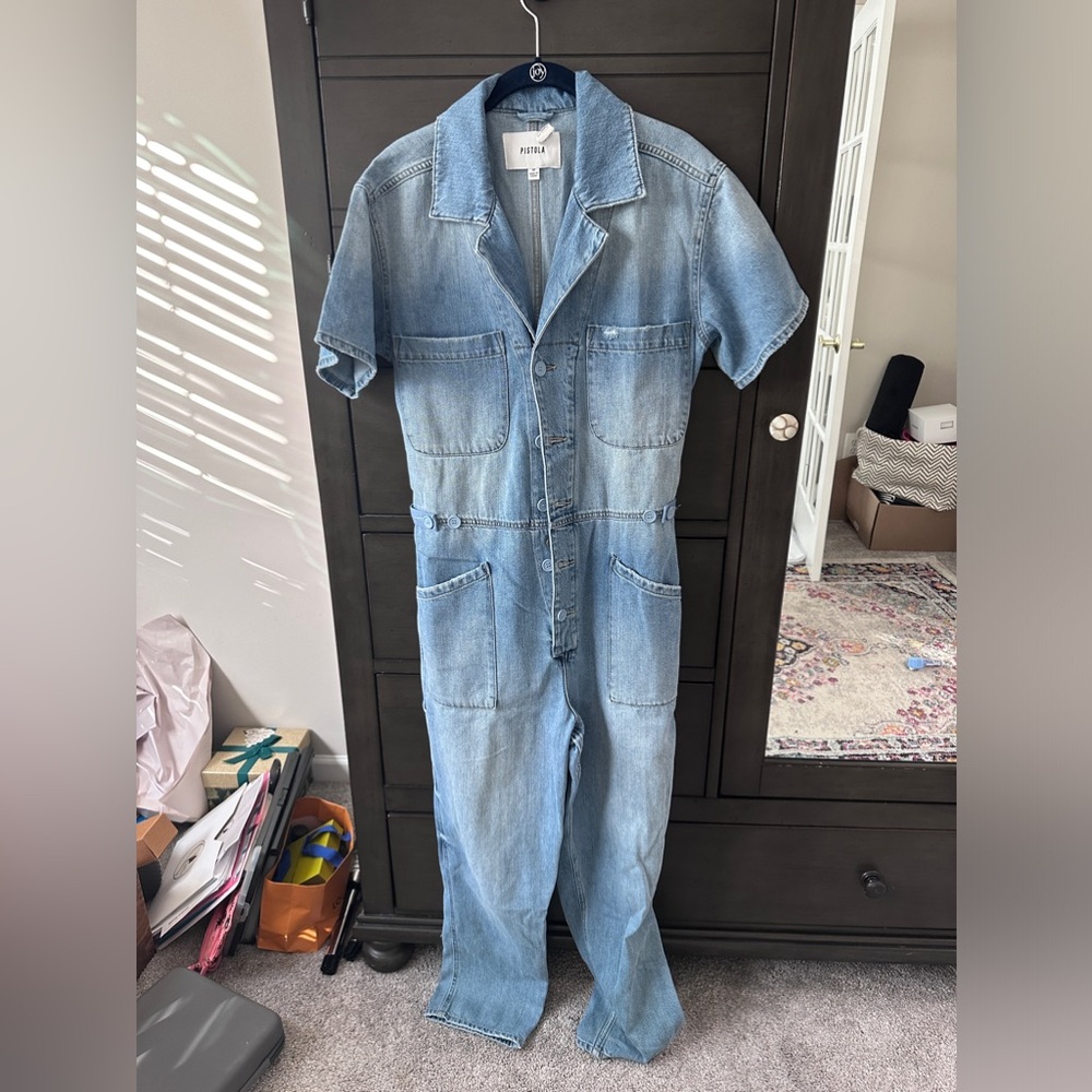 Pistola Light Blue Denim Jumpsuit